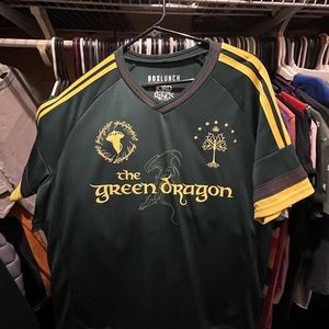 Green and yellow Green Dragon F. Baggins Lord of the Rings Jersey. Never worn
